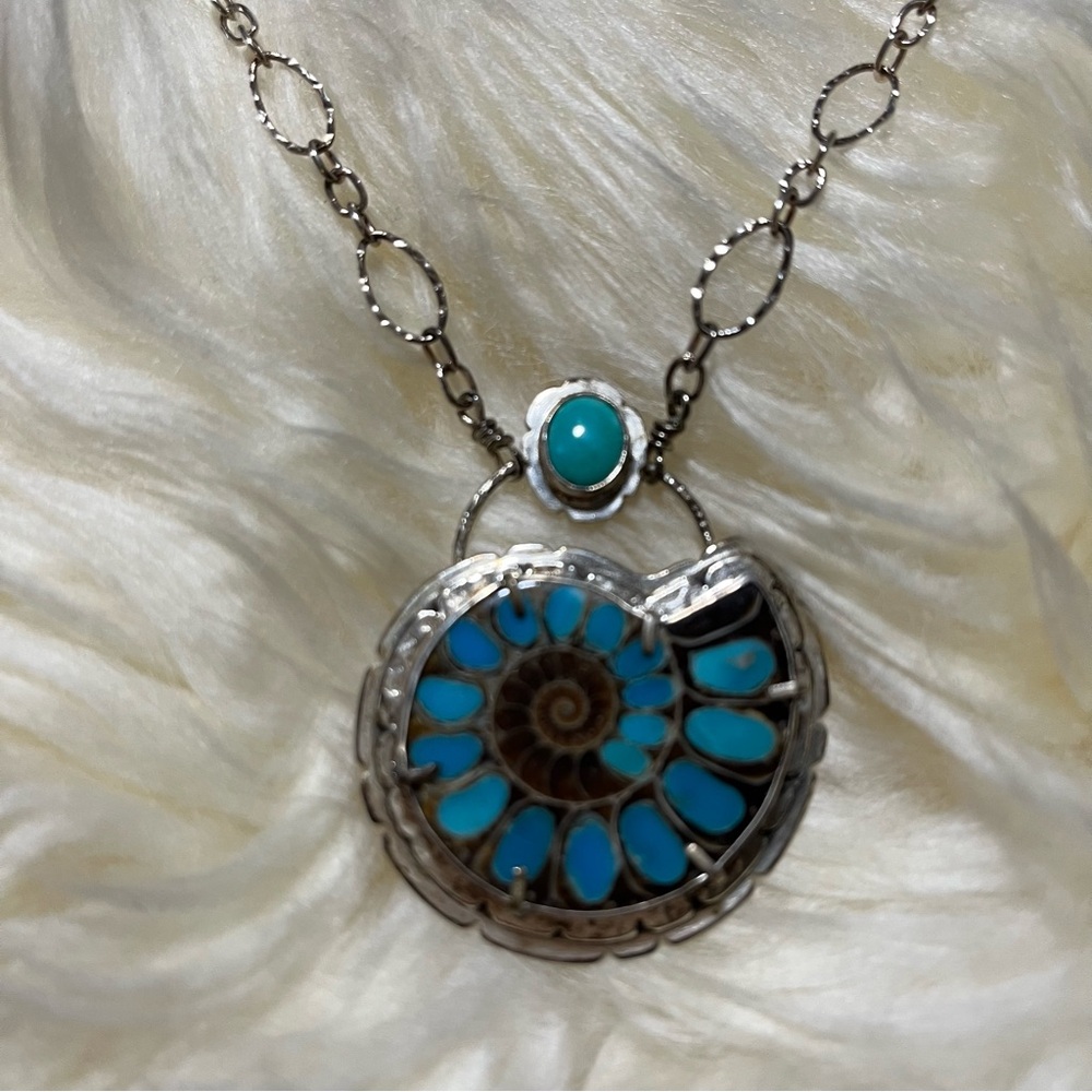 Sterling Silver Nautilus Pendant Necklace